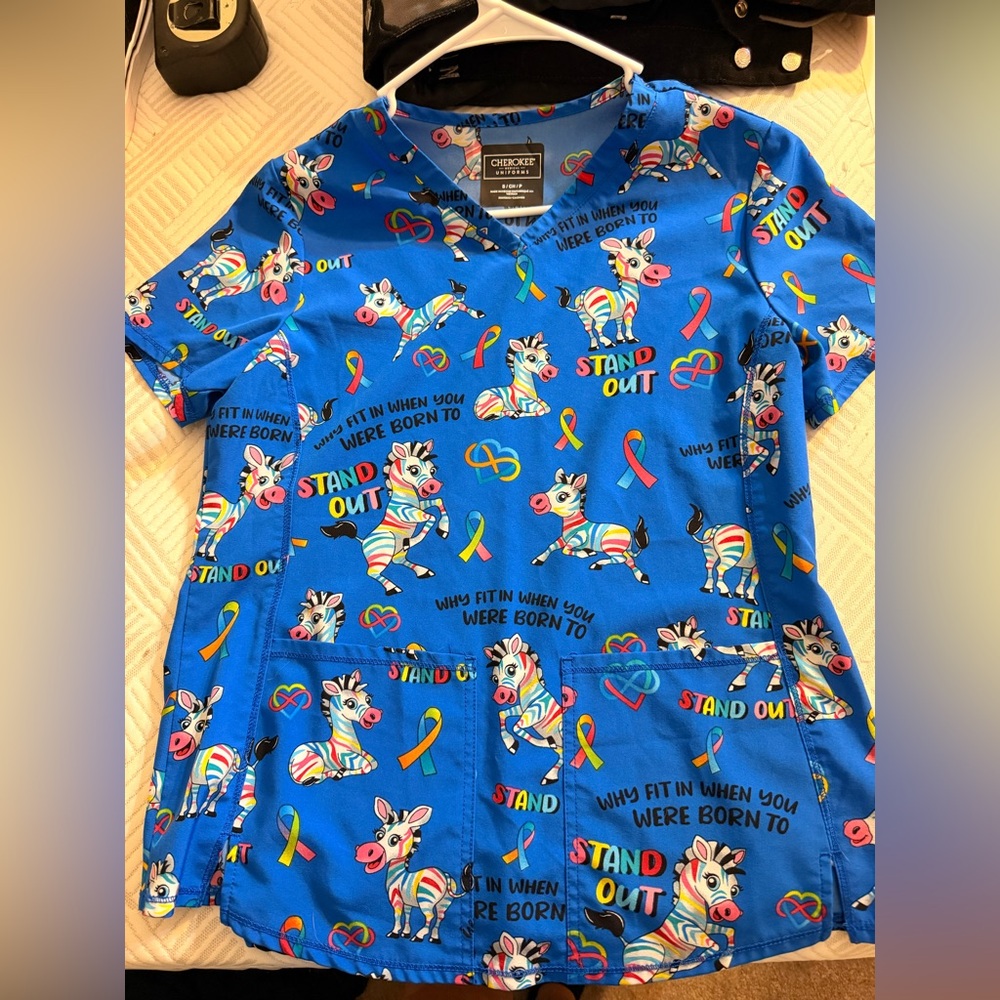 Cherokee autism  scrub top